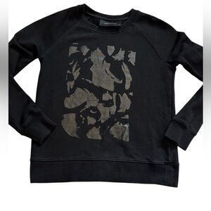 Peak Performance Black Graphic Crewneck Sweatshirt XS
